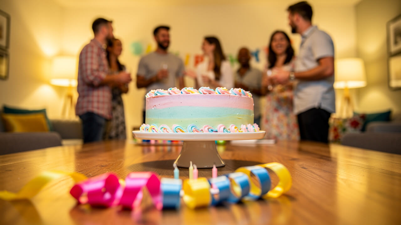 birthday party spatial video depth layering cake