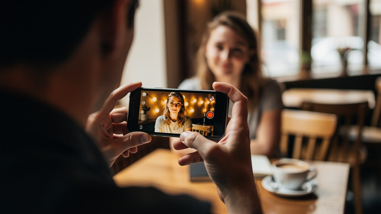 iphone cinematic mode filming subject bokeh